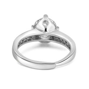 Zarkan Eleganter Solitär-Ring, freie Größe, Gold- und Rhodium-beschichtet, oval geschliffener Moissanit, geeignet für Verlobungen, Silbereinlage - Product Image 5