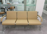 Banc moderne de haute qualité personnalisé Stable Durable en métal cadre en cuir rangée de chaises d'attente pour le salon de visiteur de bureau d'aéroport
