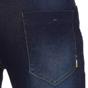 กางเกงขาสั้นผ้ายีนส์ขาสั้นสำหรับผู้ชายกางเกงเดนิมสีน้ำเงินเข้มพร้อมโลโก้ออกแบบได้ตามต้องการ - Product Image 5