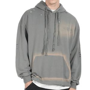 เสื้อฮู้ดแบบสวมหัวผ้ากำมะหยี่ขนาดใหญ่พิเศษสำหรับผู้ชายเสื้อมีฮู้ดผ้ากำมะหยี่ปักลายกรดซักได้ออกแบบโลโก้ได้ตามต้องการ - Product Image 2