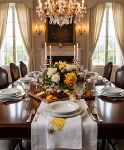 Serviette en tissu de coton personnalisée brodée ruche serviette de table ourlet serviettes de table maison hôtel mariage vacances - Product Image 6