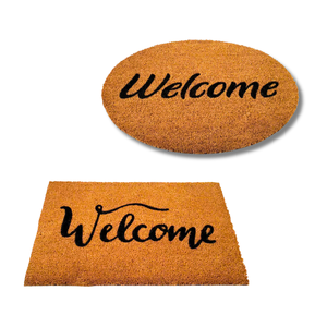 Alfombras de bienvenida de fibra de coco para interiores con alfombrilla de Vietnam hecha a mano ecológica de PVC, Dimensiones personalizadas disponibles - Product Image 1