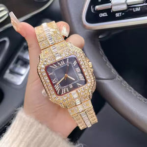 Reloj de Lujo para Hombre, Cuadrado, de Acero Inoxidable, con Movimiento Mecánico de Cuarzo de Precisión, Detalles de Diamantes Moissanite de Alta Calidad - Product Image 5