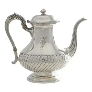 手工装饰黄铜茶壶花式优雅定制欧洲设计黄铜镀银茶壶