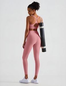 Leggings de yoga personnalisés sans couture avec ceinture haute leggings athlétiques évacuant l'humidité pour les entraînements d'été Style décontracté - Product Image 2