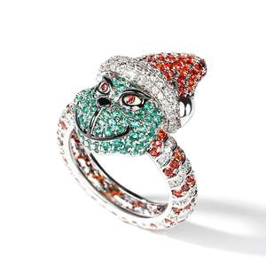 Bague de mode en argent sterling inspirée du monstre de Noël Jeulia - Product Image 3