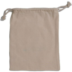 Bolso con cordón de algodón de muselina orgánico 100% personalizado, ecológico, Blanco medio, calicó, lienzo, logotipo impreso, regalo de moda promocional - Product Image 4