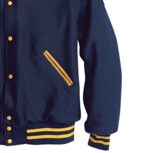 Winter Warm Trendy <b>Patchwork</b> Canvas Men's Varsity <b>Jacket</b> with Embroidery Design Breathable Eco-Friendly Fine Quality - Product Image 4