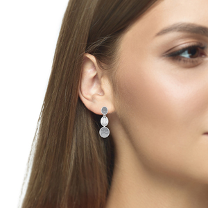 High Quality 925 Sterling Silver Stud <b>Earrings</b> Meteorite Oval Shape Bezel Setting Trendy Luxury Handmade Women's Fashion Jewelry - Product Image 2