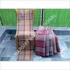 Couvertures de mauvaise qualité prix usine tissé jeter couverture laine personnalisée Double face vérifier motif couverture par harshit international - Product Image 3