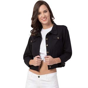 Veste en jean en détresse durable pour femmes 2025 ajustée et élégante avec des accents de fourrure aux prix de gros - Product Image 1