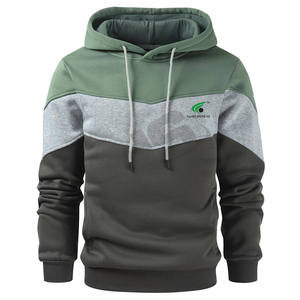 Sudadera con Capucha para Hombre, Color Sólido, Mezcla de Algodón, Material Básico Transpirable, Ropa Deportiva para Gimnasio y Fitness con Bolsillos - Product Image 1