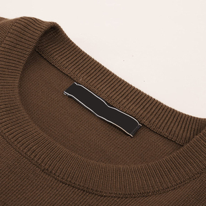 Vêtements décontractés respirants automne solide de haute qualité sweatshirts tricotés logo personnalisé direct de l'usine coupe régulière pull hommes - Product Image 4