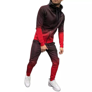 Vente en gros de survêtements d'entraînement de gymnastique pour hommes avec col à capuche sur mesure motif solide écologique - Product Image 5