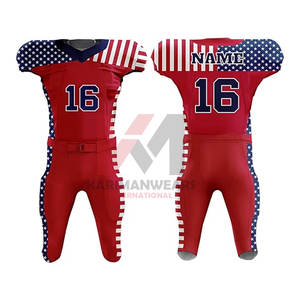 Camisetas de sublimación de uniformes de fútbol americano personalizados con Sarga de aparejos camisetas de fútbol de alta calidad asequibles equipos jóvenes - Product Image 1