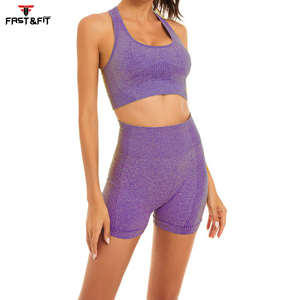 Más Popular Venta caliente de alta calidad personalizado Yoga Bra Ladies Seamless Women Sports Women Bra & Short Sets - Product Image 2