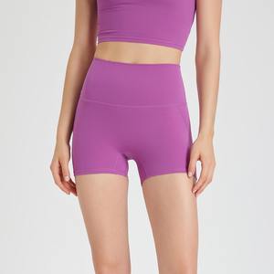 กางเกงขาสั้นสำหรับผู้หญิง ไม่ต้องใส่กางเกงใน เอวสูง ยกสะโพก ระบายอากาศ เหมาะสำหรับโยคะ วิ่ง รับสกรีนโลโก้ - Product Image 2
