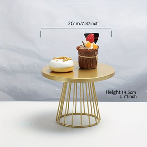 Plateaux de service à gâteaux de table Accessoires d'affichage à desserts en acier inoxydable Support à gâteau pour la maison Hôtel Restaurant Fournitures - Product Image 6