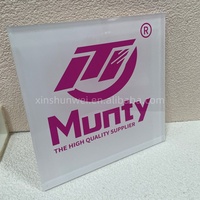Bloc de logo en acrylique personnalisé, panneau d'affichage de marque pour comptoir de magasin de détail, origine Chine