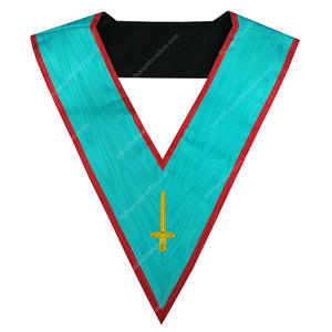 COLLAR DE OFICIAL DE GUARDIA MASONIC REGALIA BLUE LODGE ASSR 2 ° COLLAR DE FREEMASON COLLAR BORDADO A MANO - Product Image 3