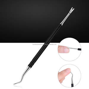 Empujador y Removedor de Cutículas de Acero Inoxidable Reutilizable de Doble Punta, Color Negro, para Eliminar Piel Muerta, Herramientas de Limpieza de Uñas - Product Image 3