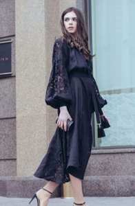 Bohème Noir À La Main Velours Vyshyvanka Robe Femmes Vintage A-ligne Motif Floral Ukrainien Folk Broderie Naturel Lavable - Product Image 5