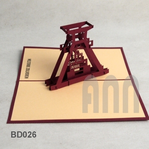 Tarjeta de felicitación de papel emergente 3D con recuerdo de cumpleaños y Año Nuevo de corte de papel hecho a mano de Vietnam - Product Image 4