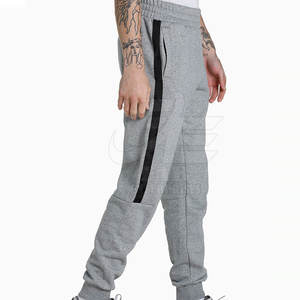 Pantalon de survêtement décontracté pour homme en coton délavé avec taille élastique, logo personnalisé, coupe droite – Doux et résistant - Product Image 2