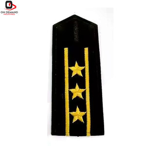 Export Quality <b>Sew</b>-<b>On</b> Embroidered Shoulder <b>Patches</b> Made with Premium Canvas Fabric Fine Threadwork Reliable for Sale - Product Image 3