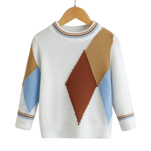 เสื้อสเวตเตอร์ผ้าคอตตอนสำหรับเด็กผู้ชายเสื้อถักแบบสวมหัวผ้านุ่มให้ความอบอุ่นสำหรับฤดูหนาว - Product Image 4