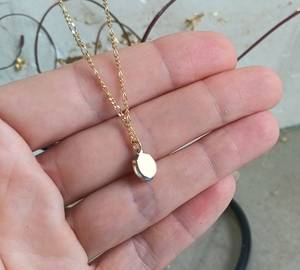 Collier en labradorite élégant pour femme avec chaîne plaquée or 18 carats pendentif en pierre véritable bijoux de fiançailles de style vintage - Product Image 6