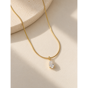 สร้อยคอแฟชั่นทรงหยดน้ำลายงู - Product Image 5