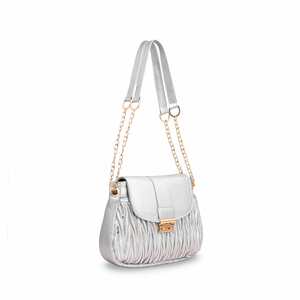 Sac à bandoulière formel argenté pour femme P55601 - Product Image 2