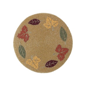 Seed Bead Placemat <b>Table</b> Decor New Design <b>Table</b> Palcemat Direct From Factory <b>Glass</b> Beaded Placemat From India - Product Image 1