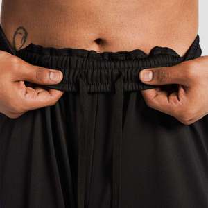 Pantalon cargo SprayStroke 100% coton noir, taille élastique, logo personnalisable, fermeture éclair, teinture artisanale, vêtements de travail, tailles XL à 6XL - Product Image 6