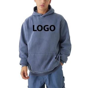 Fabricants de sweats à capuche 100% coton 500 g/m², sweats à capuche amples et carrés, impression sérigraphique de qualité supérieure, molleton lourd, sweats à capuche courts, logo personnalisé - Product Image 1