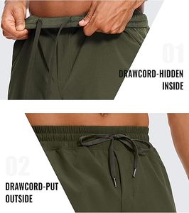 Pantalones cortos informales para hombre respetuosos con el medio ambiente con ajuste versátil disponibles en diseños sólidos e impresos para uso diario - Product Image 5