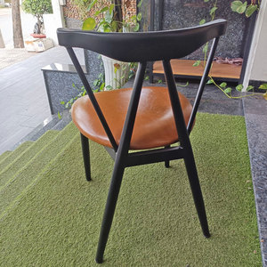Silla de Café de Piel Sintética para Mujer con Estructura de Hierro con Recubrimiento en Polvo GCF181 - Product Image 4