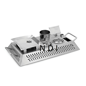 Platos de comida de la mejor calidad, forma personalizada, servidor de comida caliente, plato de frotamiento para Buffet, equipo de comida, plato de frotamiento de Metal - Product Image 5