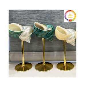 Verres à vin de coquillage faits à la main de haute qualité pour les mariages de plage et la décoration intérieure de luxe en gros - Product Image 1