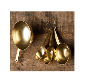 Tasses à mesurer en laiton cuillère à café Mini poignée tasse cuillère en laiton échelle de mesure cuillère ou cuisson cuillères de cuisson - Product Image 1