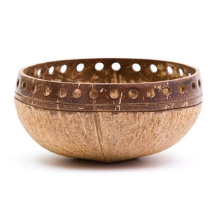 Tazón de coco punchout de dos tonos artesanales, uso natural sostenible para festivales especiales, producto único de Vietnam - Product Image 5