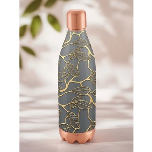 Top vente bleu blanc imprimé fleuri sans BPA bouteille de verres en cuivre pur 950ml couvercle push-pull passe au lave-vaisselle pour le bureau à domicile - Product Image 3