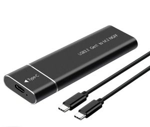 กล่องใส่ฮาร์ดดิสก์ภายนอกแบบอะลูมิเนียม NGFF M.2 SSD พร้อมพอร์ต USB Type-C สำหรับ PCIE M.2 NVMe ทำจากโลหะ - Product Image 1