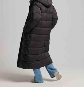 Veste matelassée imperméable chaude d'hiver 100% polyester avec broderie, manches longues, doublure en coton pour femmes - Product Image 2