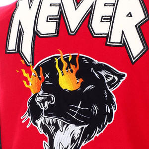 เสื้อแจ็กเก็ตแบบปักลายสำหรับผู้ชายเสื้อแจ็กเก็ตแนวสตรีทปกตั้งพร้อมแผ่นปะโลโก้สไตล์เบสบอลและตัวอักษรสำหรับผู้ชาย - Product Image 6