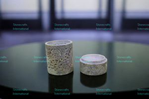 Brûleur à Huile en Marbre Naturel de Haute Qualité Stonecrafts International avec Base Résistante à la Chaleur pour Aromathérapie Spirituelle Toutes Saisons - Product Image 6