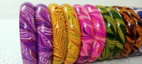 Ensemble de bracelets en agate vintage multicolores faits à la main, bijoux ethniques indiens traditionnels, parfait pour la vente en gros