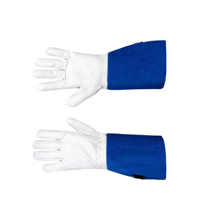 Guantes de soldadura de cuero de vaca TIG Split guantes de soldadura TIG DE SEGURIDAD Industrial calidad resistente al calor largo - Product Image 4