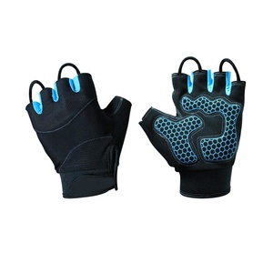 Guantes de entrenamiento con excelente agarre, ligeros, transpirables, de medio dedo, de poliéster, para gimnasio, levantamiento de pesas, ciclismo, ejercicio y entrenamiento - Product Image 1
